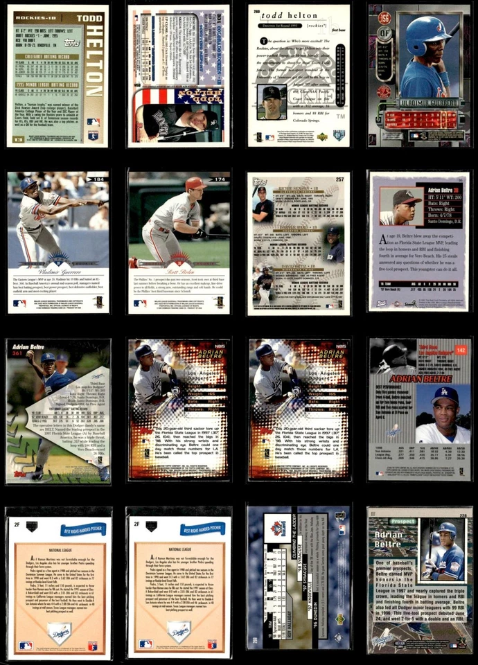 1990s Baseball HOF Rookie Card Lot of (36) Martinez Pudge Ortiz Helton Hoffman! - Image 4 of 4