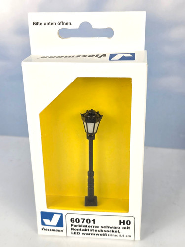 (8617) Viessmann H0 60701 linterna de aparcamiento negra con base de contacto, LED nueva embalaje original | Condition: Neu