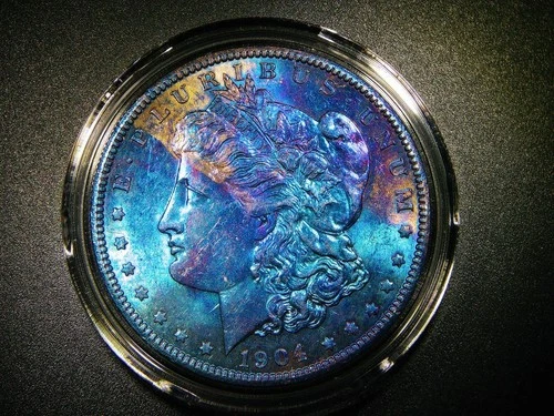 AU+/UNC. DETAIL 1904-O MORGAN DOLLAR BEAUTIFULLY TONED NICE COLLECTOR COIN-1553