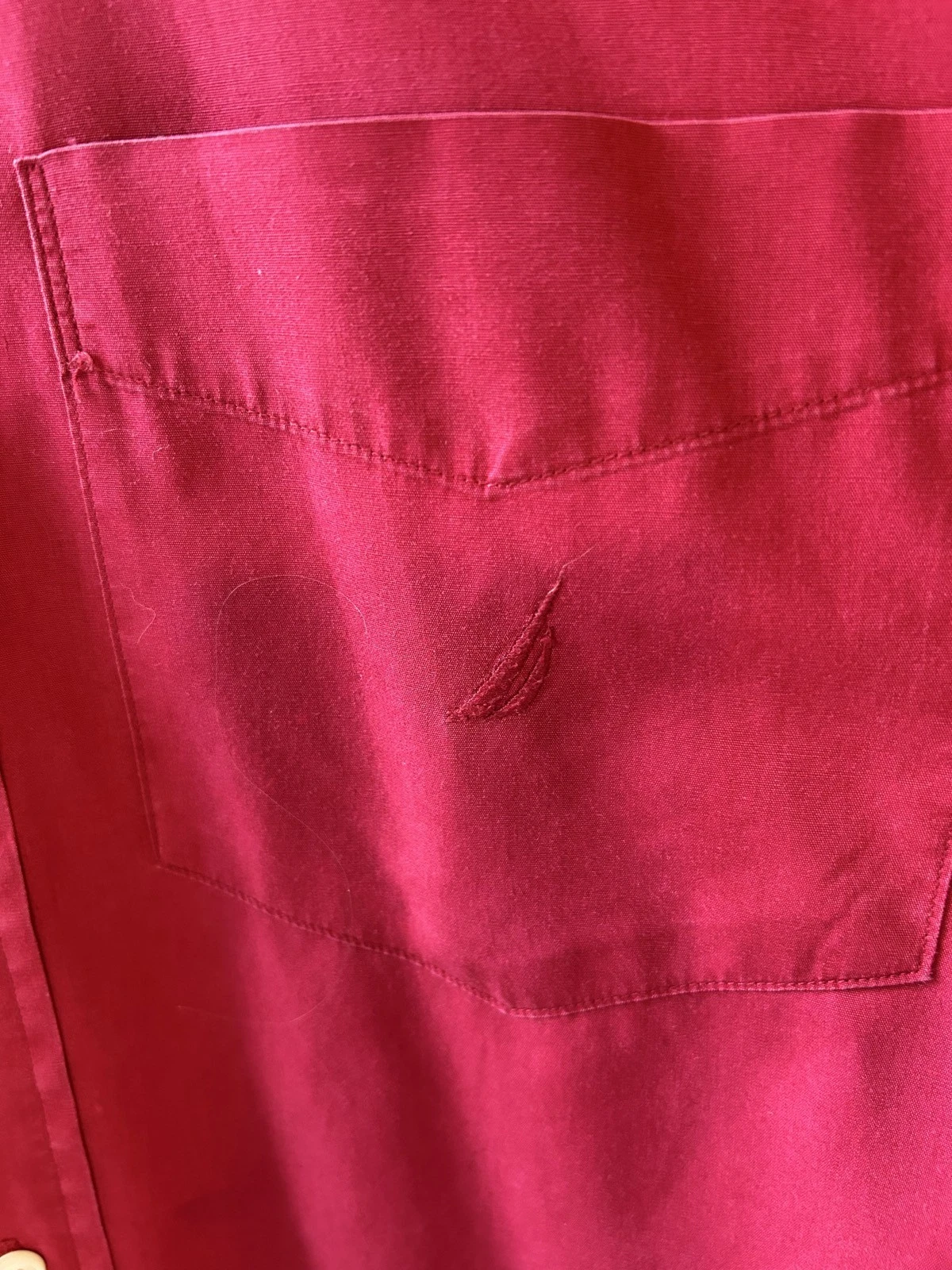 Nautica Men's Long Sleeve Button Down Shirt Red Size M - product detail image 3