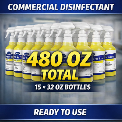 Diversey Virex Tb RTU Disinfectant 32oz 15/Pack Lemon Cleaner 04743