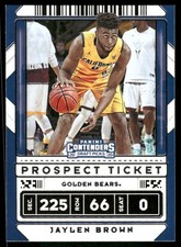2020 Panini Contenders Draft #10 Jaylen Brown Cal Golden Bears basketball card