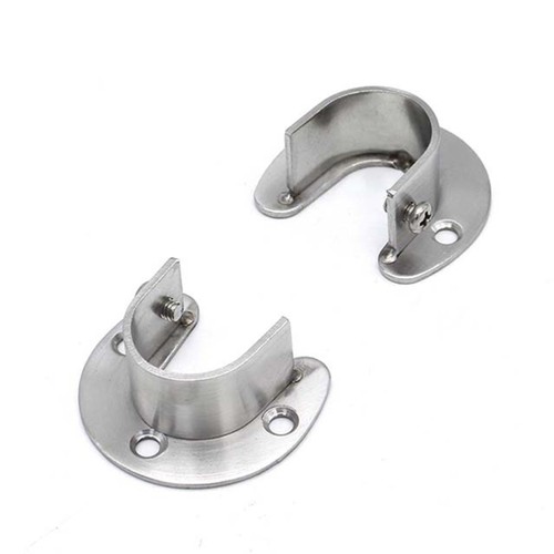 2 Sets Of Heavy Duty U Shaped Rod End Supports For Closet Pole - Picture 6 of 11