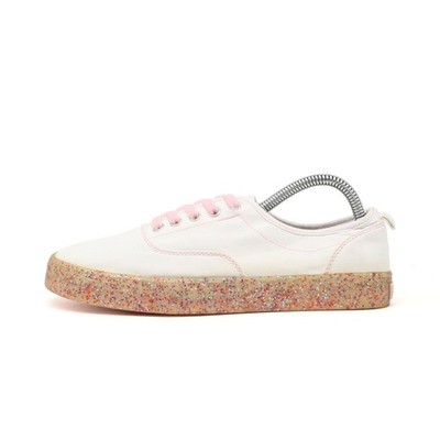 Old Navy Damen CALLA LILY Sneaker weiß, pink Canvas Glit Schnürschuhe EU 36