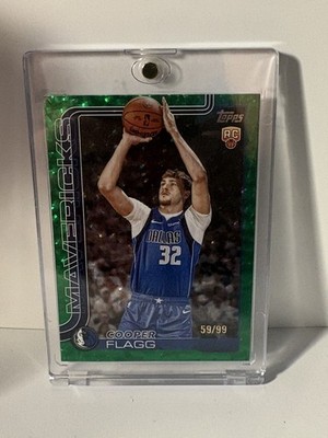 2025-26 Topps Flagship Cooper Flagg #201 Green Crackleboard Foil /99 (RC)