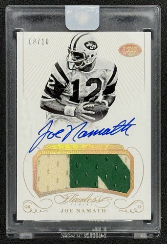 Joe Namath 2015 Flawless Greats Patch Auto Gold /10 SEALED GAME USED SUPER RARE