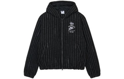 Nike x Stussy Striped Wool Jacket (Asia Sizing) Black - DR4413-010