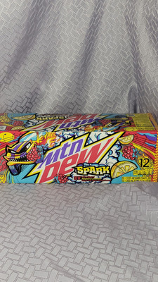 Mountain Dew Spark Soft Drinks Soda 12 Pack Mtn raspberry  Lemonade 12oz Cans
