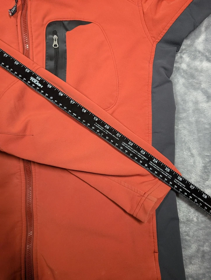 Chaqueta Marmot Softshell Para Hombre Mediana Roja Naranja Gris Forrada de Vellón Cremallera Completa Senderismo Foto 4 de 4