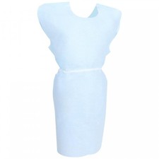 McKesson Patient Exam Gown Adult One Size Fits Most Non-Sterile Blue 50 Count