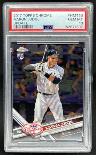 2017 Topps Chrome Update Aaron Judge Rookie RC #HMT50 Yankees PSA 10 GEM MINT