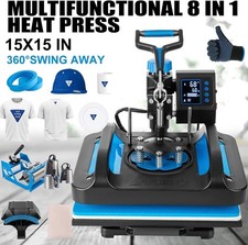 8IN1 Heat Press Machine 15"x15" Transfer Sublimation T-Shirt Mug