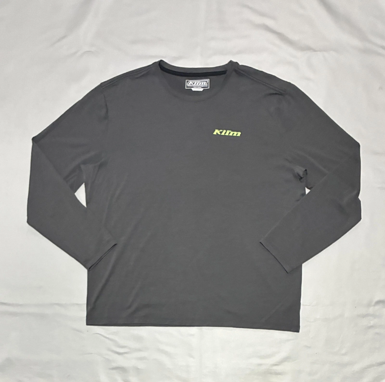 Klim Shirt Mens XL Gray Long Sleeve Teton Merino Wool Base Layer Top Performance