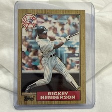 1987 Topps 735 Rickey Henderson New York Yankees Baseball Card  mint 🔥 vintage