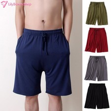 Men Soft Sleep Shorts Loose Lounge Shorts Sleep Pj Pant with Pockets L-8XL Short