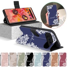 For Google Pixel 11 Pro XL 8 9 10 Cover Custom Lace Flower PU Leather Phone Case