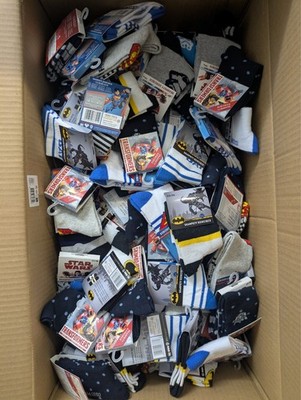   Riesen-Konvolut 111 Paar Jungen Socken 23-26 | Spiderman Batman Star Wars
