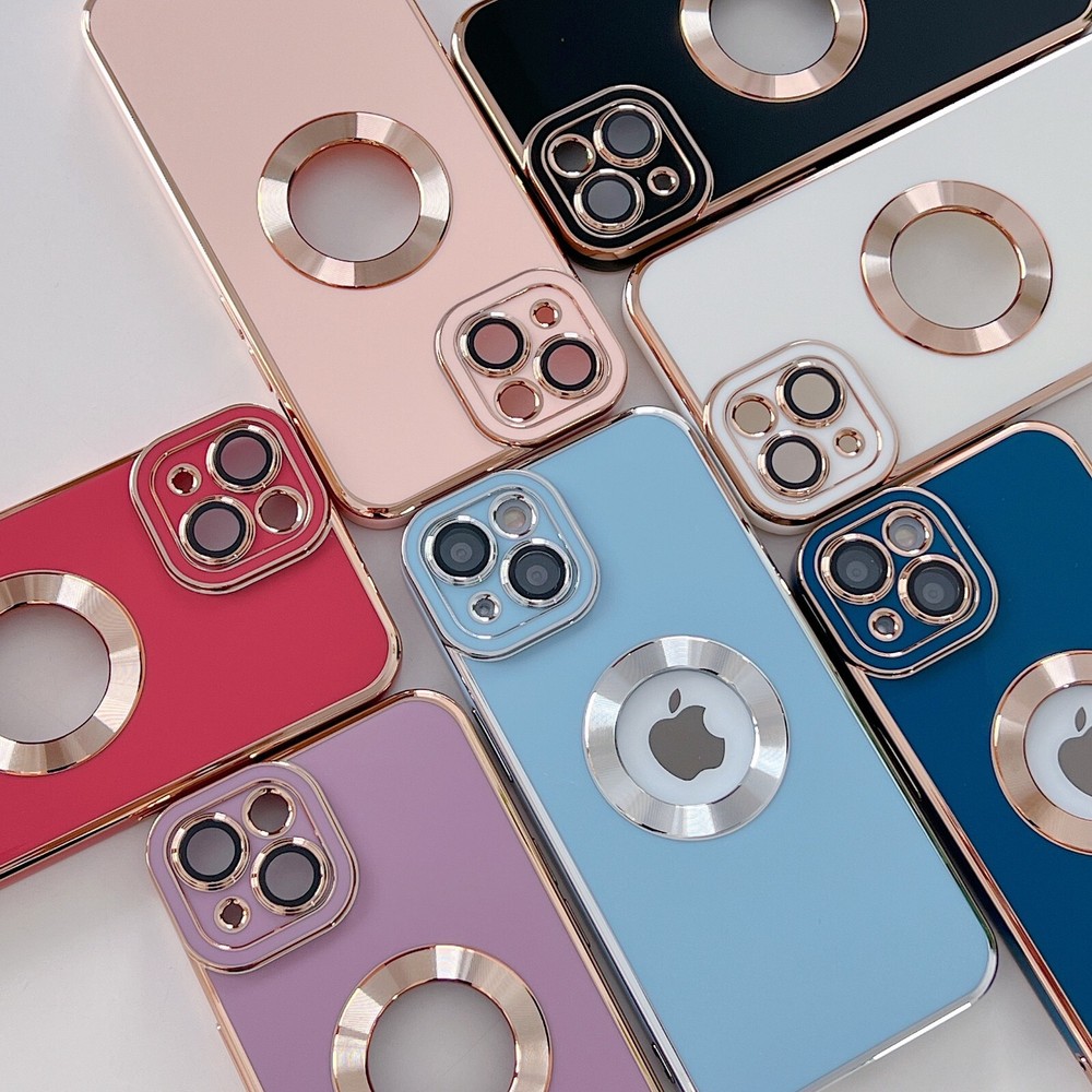 Solid Color TPU Lens Case Cover For iPhone 15 Pro Max 15 Pro 15 14 13 12+ 11 XR