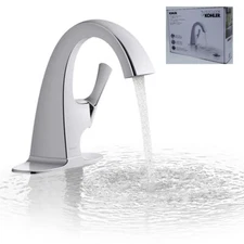 Kohler Lavatory Transitional Faucet Chrome Single Includes Drain & Escutcheon