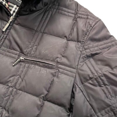 BURBERRY Black Label Quilted Down Jacket Nova Check Collar size M