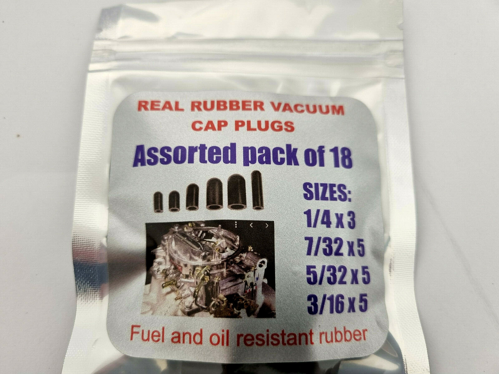 Carburettor Vacuum Line Cap Block Off Assortment kit 18 pieces REAL