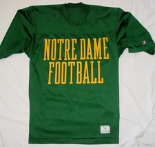 RARE 1980'S CHAMPION NOTRE DAME IRISH GREEN FOOTBALL JERSEY-MEDIUM