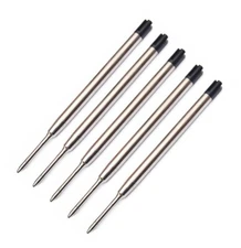 5 Pen Refills for Moleskine Ballpoint Pens, Medium Point