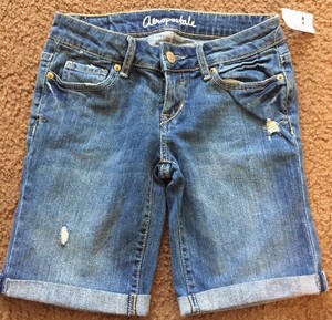 women's distressed bermuda jean shorts