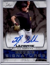 2019 LEAF ULTIMATE ROOKIE SIGNATURES TJ SIKKEMA RC AUTO #RSTJ3