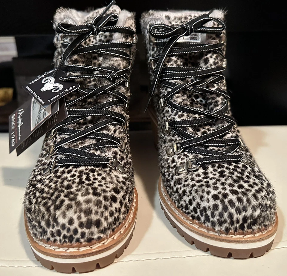 Cunha com cadarço La Monteliana cabelo de bezerro estampa animal tamanho 38, EUA 8m R$ 545 - Imagem 2 de 4