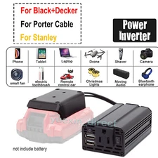 Power Inverter For Porter Cable/ For Stanley/ For Black&Decker DC 20V to AC 110V