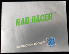 NINTENDO 1988 NES - Rad Racer Instruction Booklet ORIGINAL Booklet