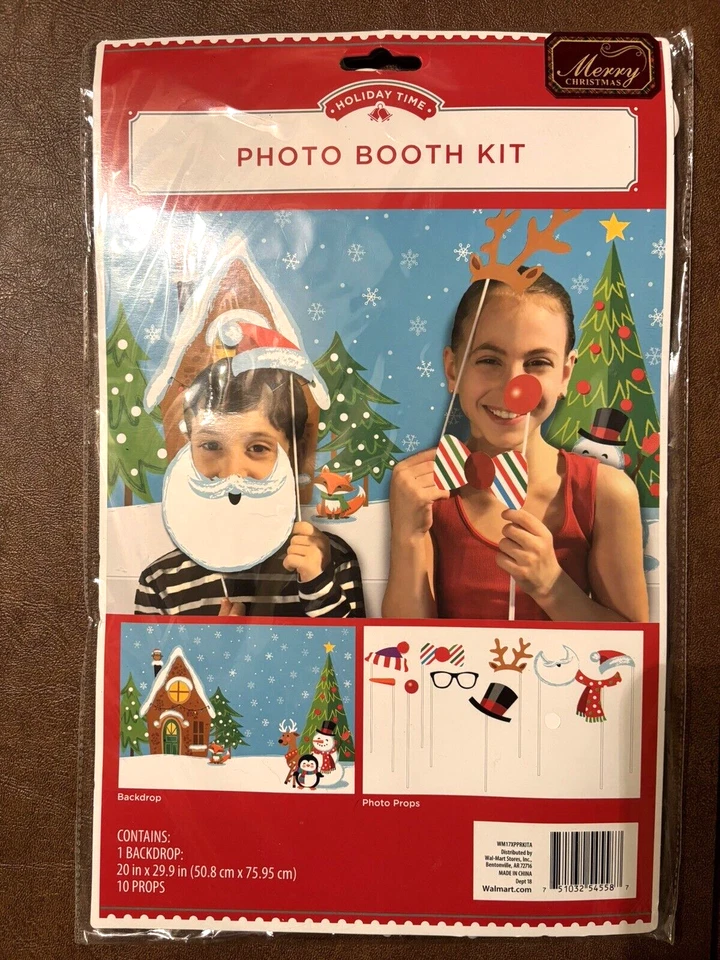 Новый с Ярлыками праздник время Рождество + Новый год фото стенд наборы - 1 фон, 20 реквизит - Изображение 2 из 4