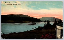Somes Sound Mountains Northeast Harbor ME C1910s Postcard AA13