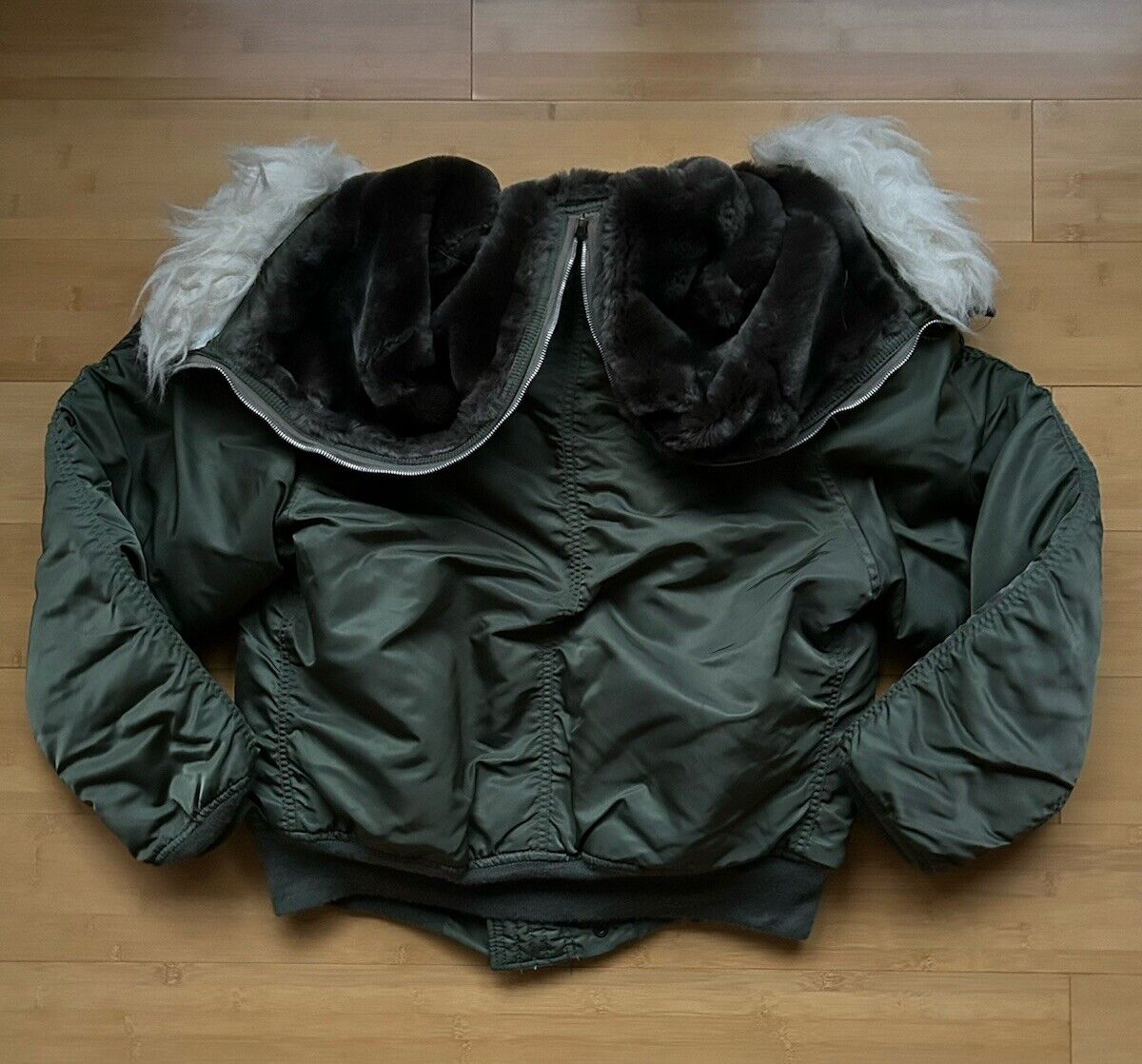 Vtg Military USAF Alpha Industries N-2B Hooded Parka Fur Vtg Military USAF Alpha Industries N-2B Hooded Parka Fur