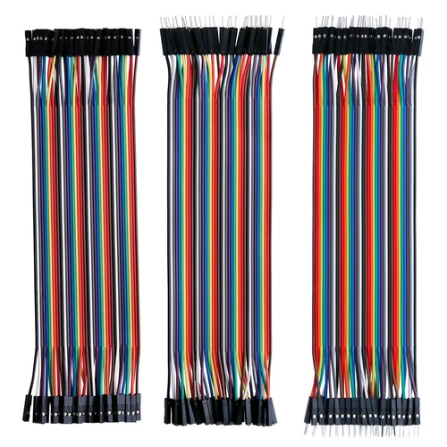 120Pcs Multicolored Dupont Wire 40Pin Male to Female, 40Pin Male to Male, 40Pin 