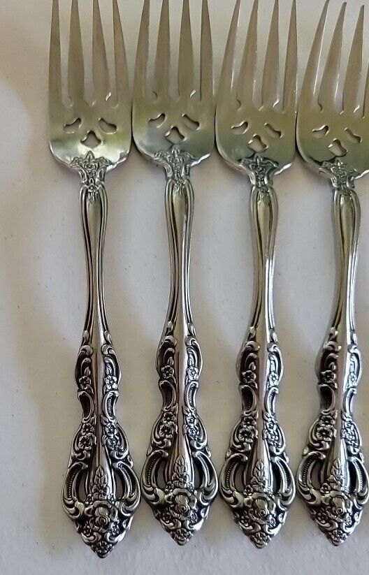 Oneida Cube Michelangelo Pattern 5 Stainless Steel Salad Fork Set eBay