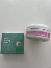 NIB Soothing Silver Nursing Cups, Healing Tool, Size 1 + Hydrogel Nipple Pads