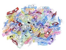 80 Random Sewing Clips In Metal Bin For Fabric Quilting Craft Sewing Knitting