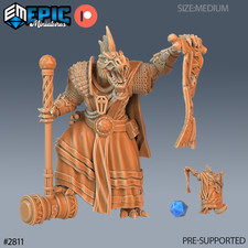 Lizardman Tribe Commander Epic Miniatures RPG Wargaming 3D Printed Miniature
