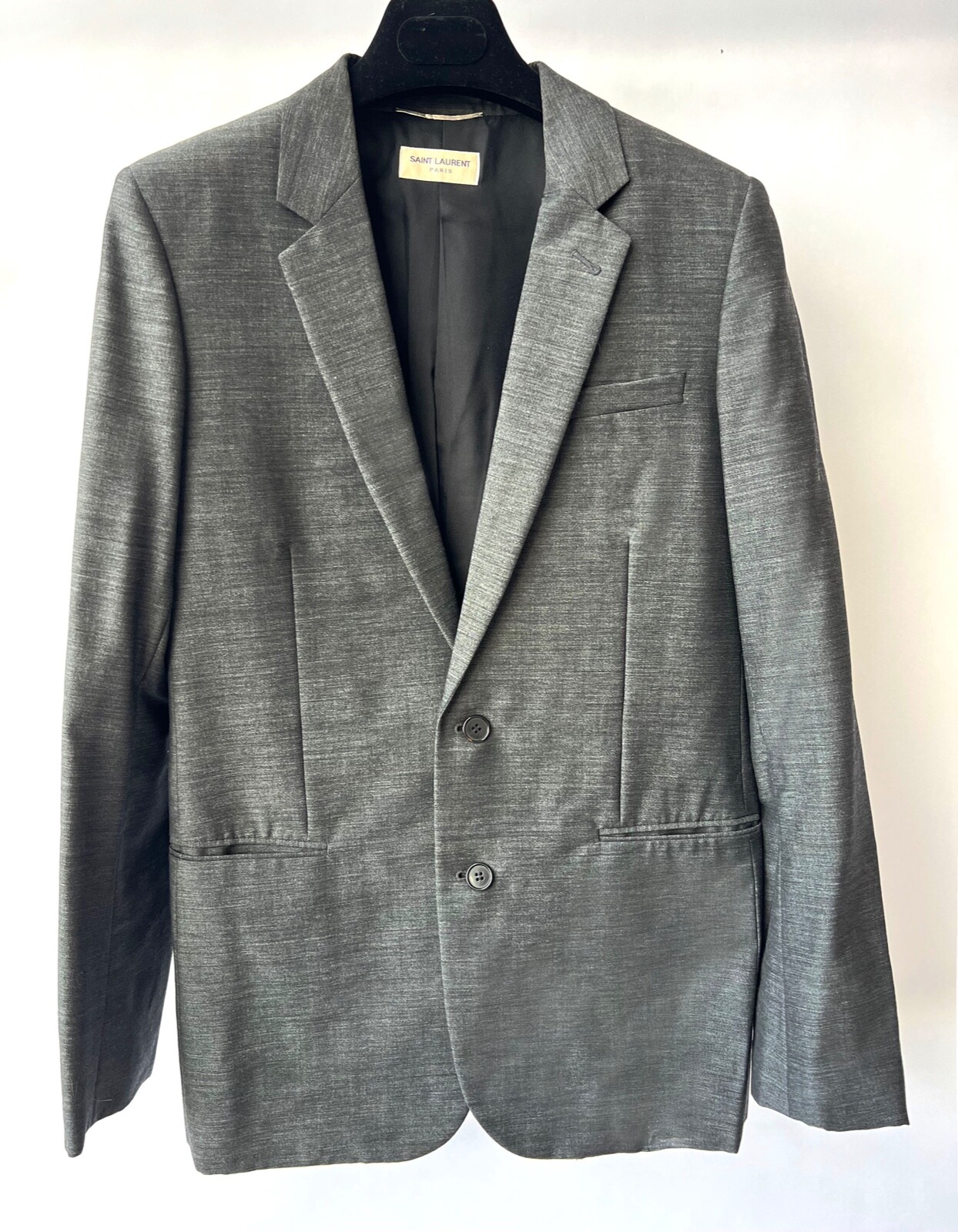 tuta uomo saint laurent paris lana grigio scuro