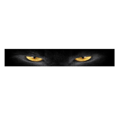 Car Sun Visor Strip Windshield Sticker Yellow Eye Leopard 3D Banner Vinyl Decal