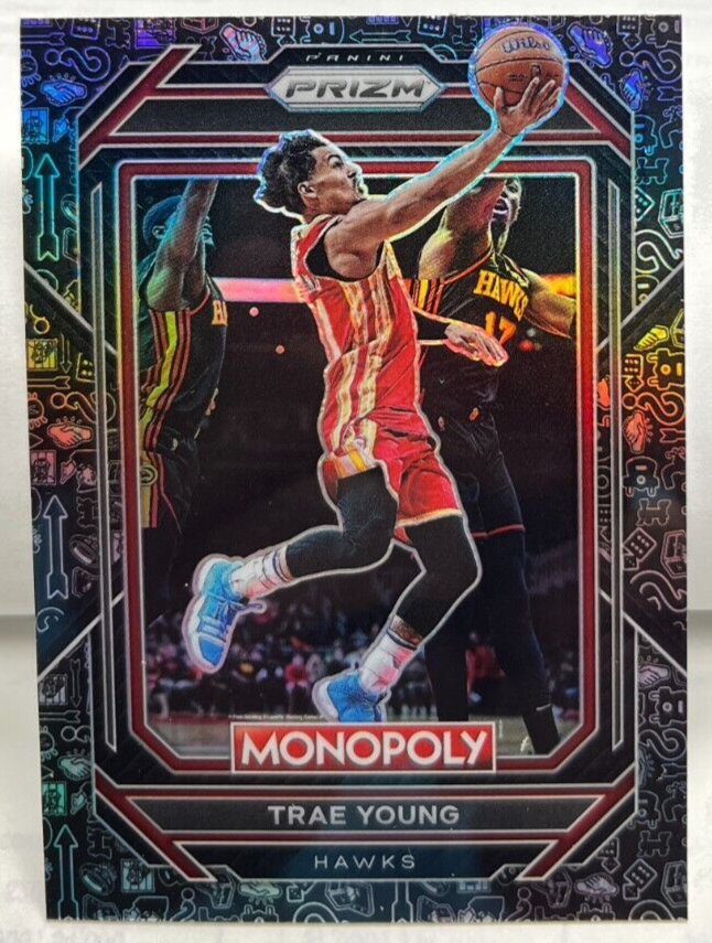 Trae Young 2022-23 Panini Prizm Monopoly BLACK ICONS Prizm