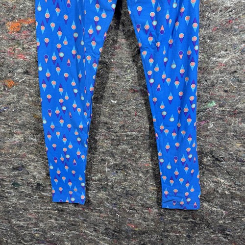 Lularoe Womens Leggings TC Tall and Curvy Fits 12-18 Blue Geometric Peacock New - Picture 8 of 11