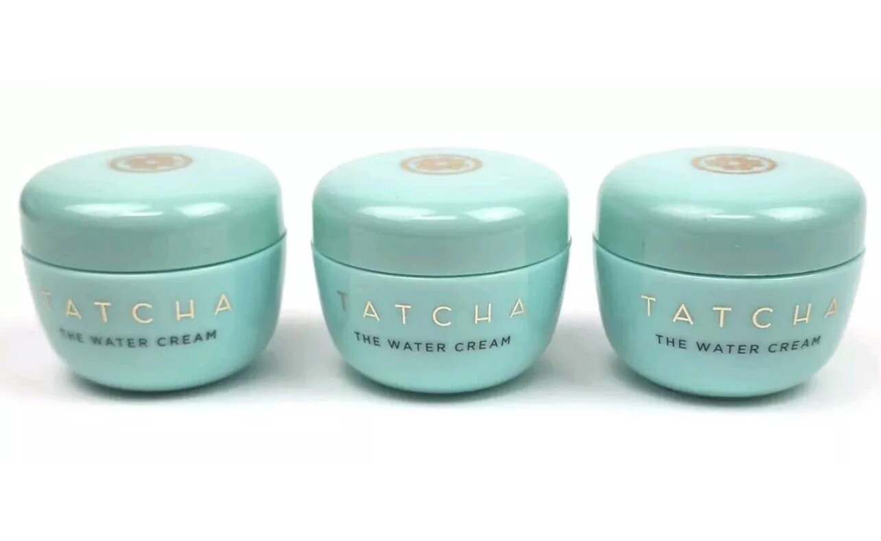 3 Tatcha The Water Cream Moisturizer 0.34 oz / 10mL Travel Size