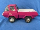 1970-73 Mini TONKA PINK Pickup Truck -Vintage Pressed Steel Toy 8.5" Pony Puller