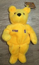 1999 L.A. LAKERS KOBE BRYANT 8 SALVINO'S B-BALL BAMMERS BEANIE BEAR W/TAG