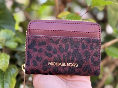 MICHAEL KORS JET SET TRAVEL MD ZIP AROUND CARD CASE WALLET EXOTIC