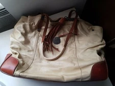 Will Leather Goods Bag DGS 0512 IVORY striped canvas  