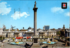 Vintage Postcard London Trafalgar Square Nelsons Column
